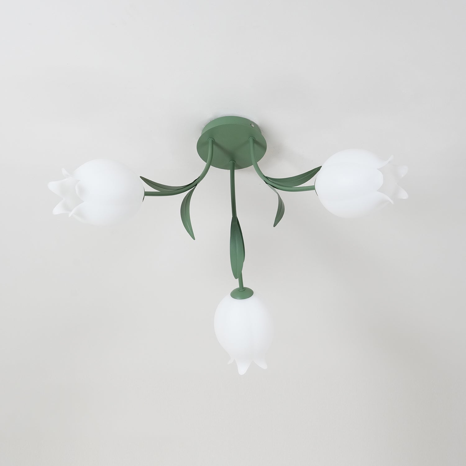 Lampe de Plafond Élégante en Métal - Design Floral et Lumière Douce