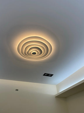 Lampe de Plafond Élégante en Métal - Design Ondulé et Ambiance Chaleureuse