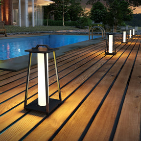Éclairage Extérieur Résistant aux Intempéries - Lampe Portable en Acier Inoxydable