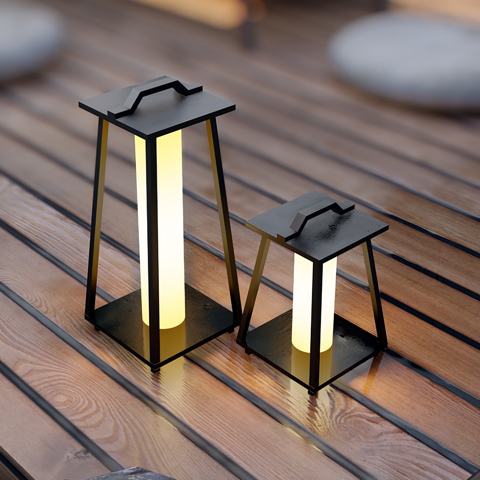 Éclairage Extérieur Résistant aux Intempéries - Lampe Portable en Acier Inoxydable