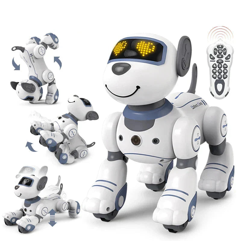 Chien Robot Interactif pour Enfants - Commandes Vocales et Tours Programmables