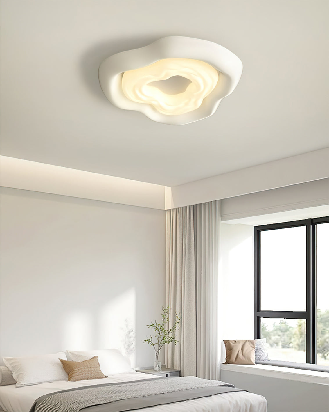 Lampe de Plafond en Forme de Rose - Design Élégant et Atmosphère Accueillante