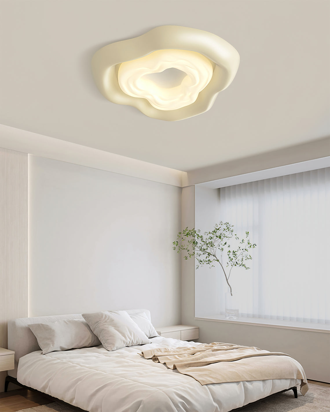 Lampe de Plafond en Forme de Rose - Design Élégant et Atmosphère Accueillante