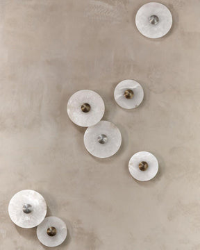 Applique Murale Ronde en Marbre - Éclairage Chic et Économique en Énergie