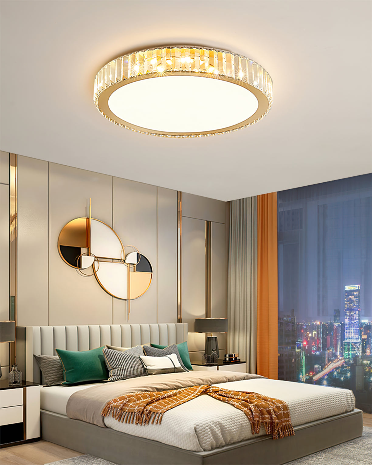 Éclairage en Cristal Moderne - Design Élégant pour Intérieur Luxueux
