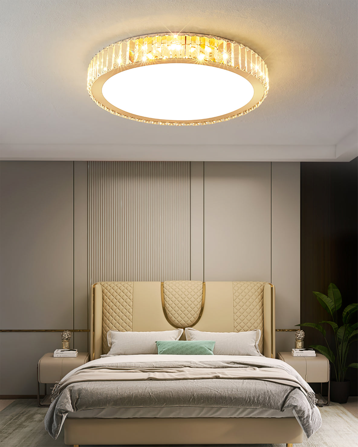 Éclairage en Cristal Moderne - Design Élégant pour Intérieur Luxueux