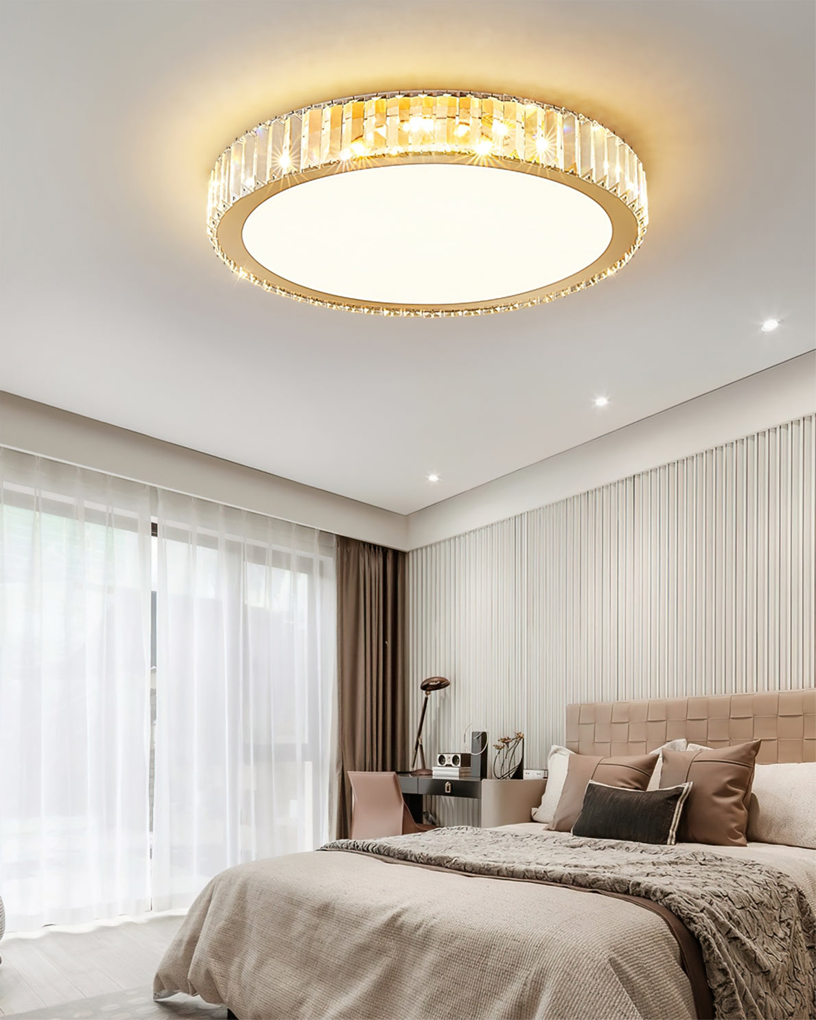 Éclairage en Cristal Moderne - Design Élégant pour Intérieur Luxueux