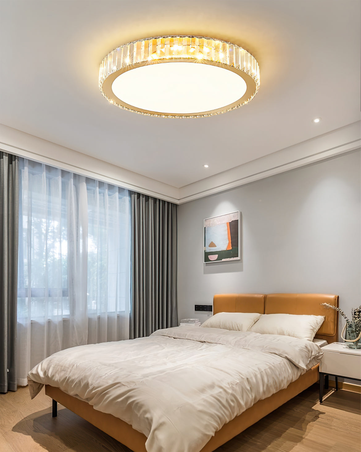 Éclairage en Cristal Moderne - Design Élégant pour Intérieur Luxueux