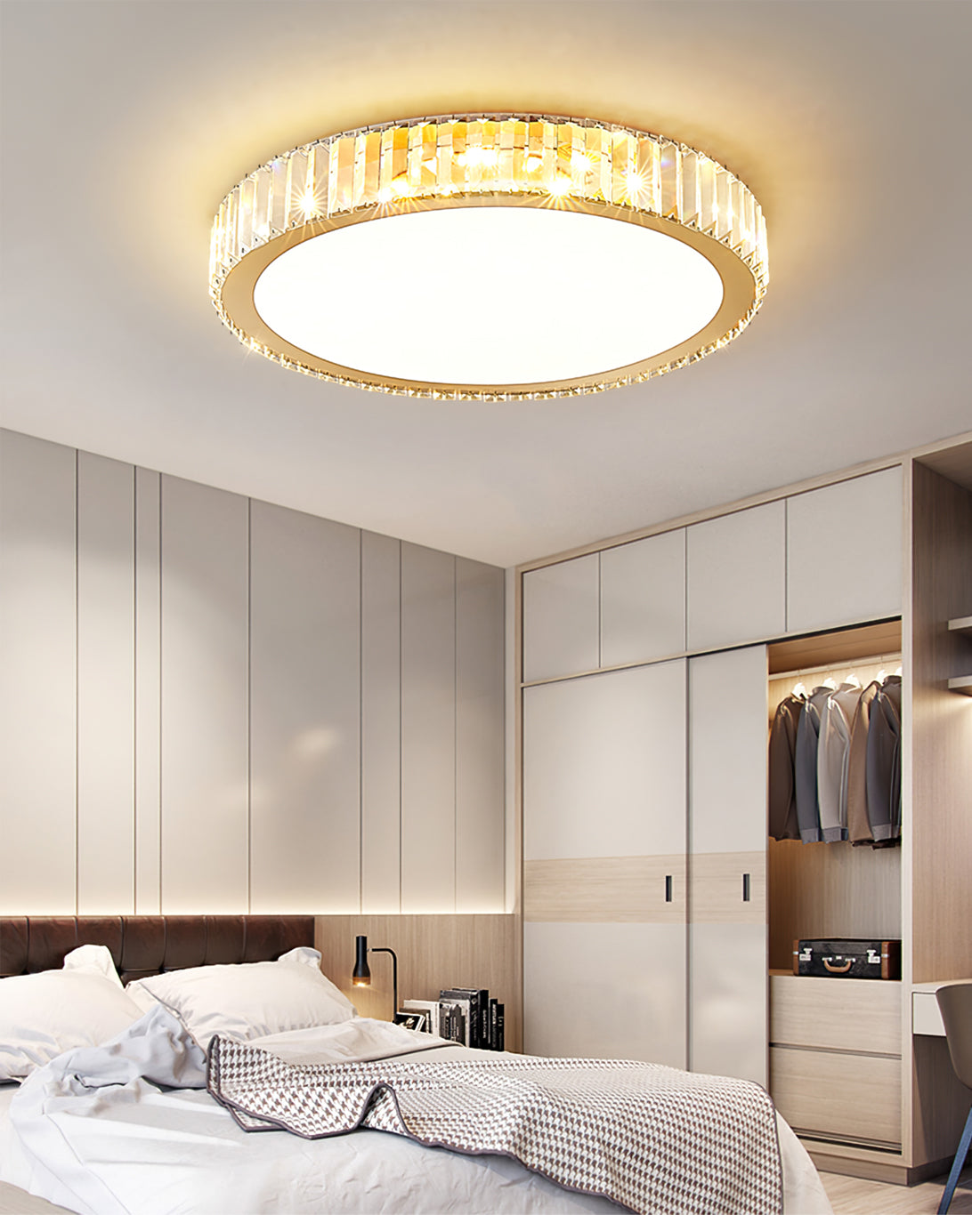 Éclairage en Cristal Moderne - Design Élégant pour Intérieur Luxueux