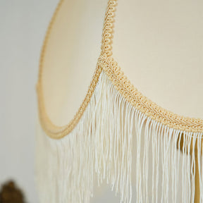 Lampe de Table Rustique en Marbre - Élégante avec Détail en Frange