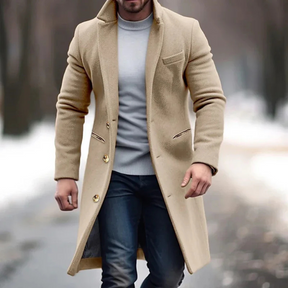 Veste en Laine Mélangée pour Hommes - Élégante et Chaude pour l'Hiver