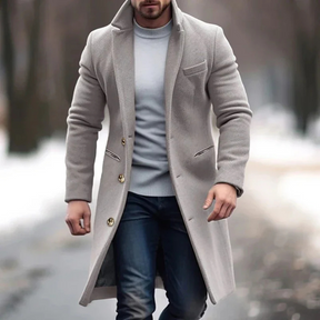Veste en Laine Mélangée pour Hommes - Élégante et Chaude pour l'Hiver