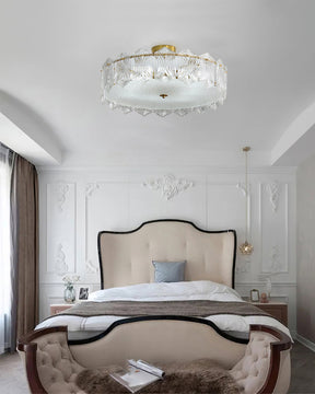 Lampe de Plafond Ronde Élégante - Éclairage Glamour avec Finition en Laiton