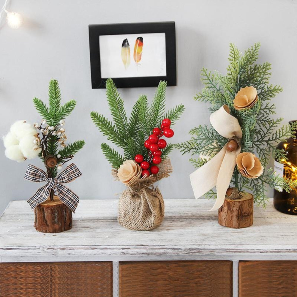 Mini Arbre de Noël de Table - Décoration Chaleureuse pour Petits Espaces