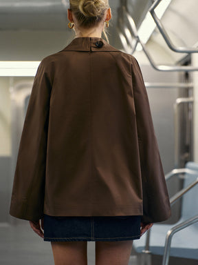 Trench-coat Classique à Double Boutonnage - Tissu Tissé et Ajustement Régulier