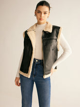 Gilet en Cuir Synthétique - Doublé en Teddy Chaud et Confortable