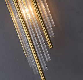 Applique Murale en Cristal Doré - Construction Durable et Éclairage Polyvalent