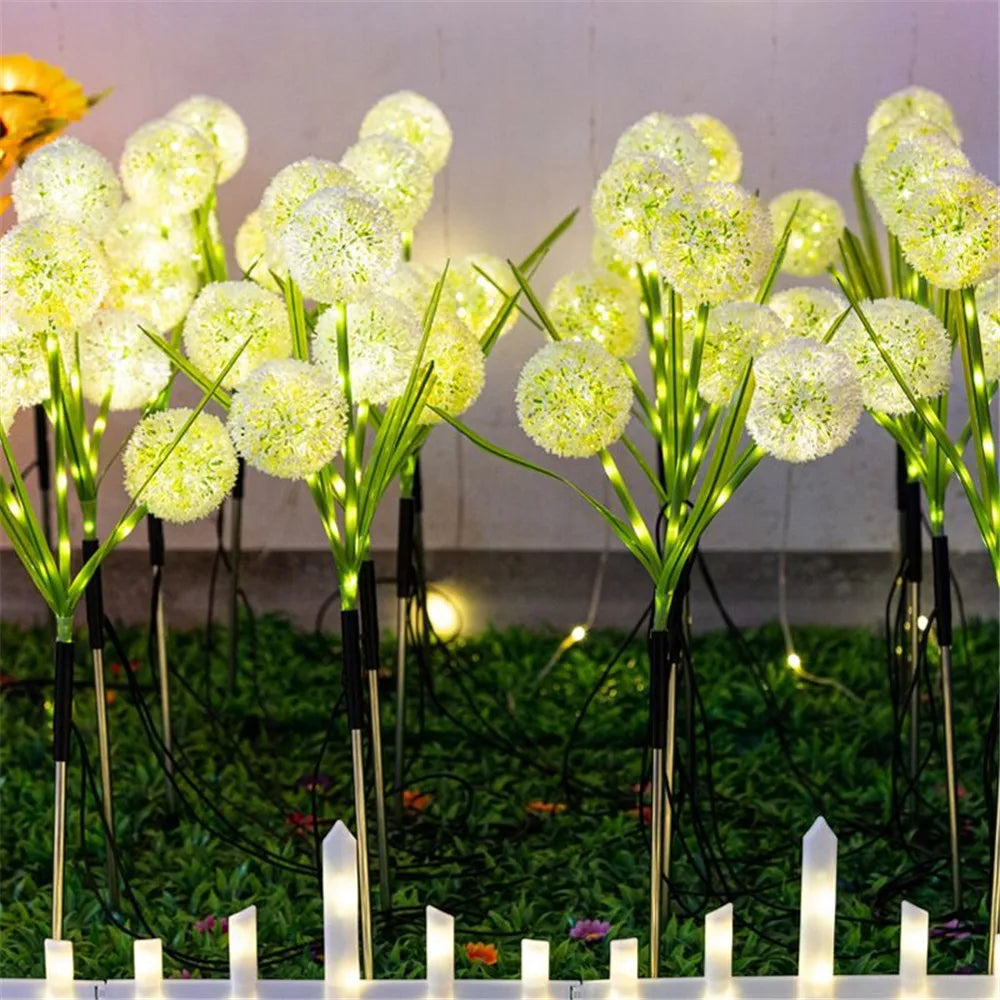 Lumières Solaire de Jardin - Éclairage Décoratif en Pissenlit