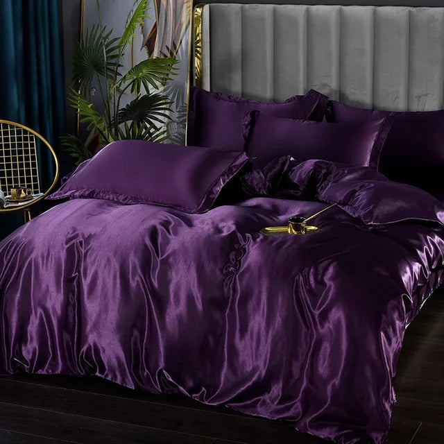 Literie en Satin de Luxe - Douceur et Élégance pour Votre Chambre