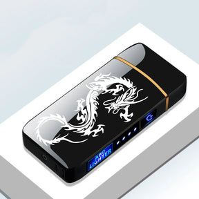 Briquet Plasma Rechargeable USB - Flamme Double Arc Résistante au Vent