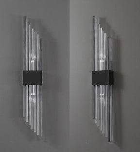 Applique Murale en Cristal Doré - Construction Durable et Éclairage Polyvalent