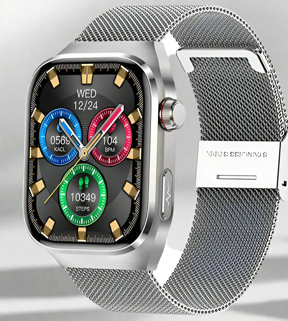 Montre Connectée Santé avec Suivi ECG - Écran AMOLED 2,04 Pouces Étanche