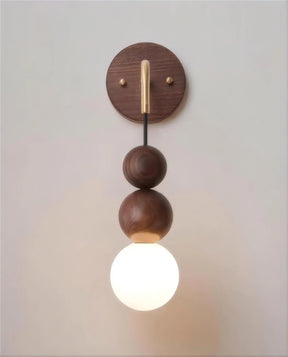 Applique Murale en Noyer et Verre - Design Élégant et Écologique