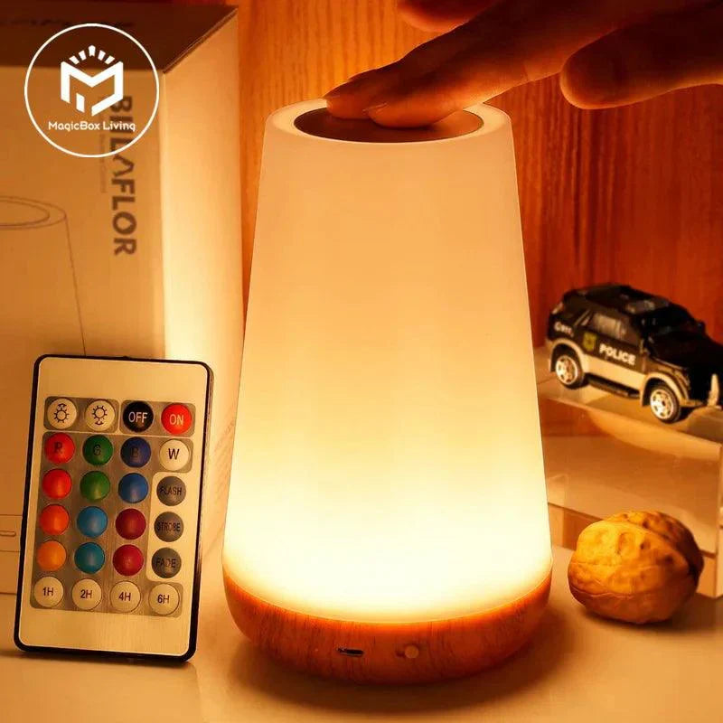 Lampe de Nuit Rechargeable à Changement de Couleur - Éclairage Compact et Ambiance Magique