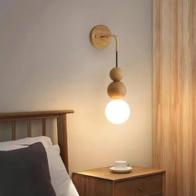 Applique Murale en Noyer et Verre - Design Élégant et Écologique