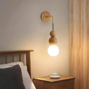 Applique Murale en Noyer et Verre - Design Élégant et Écologique