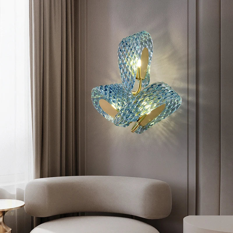 Lampe Murale en Verre Design - Éclairage Artistique et Économe en Énergie
