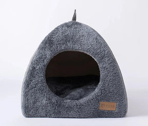 Maison pour Chat Fermée en Velours - Confort Ultime et Design Douillet