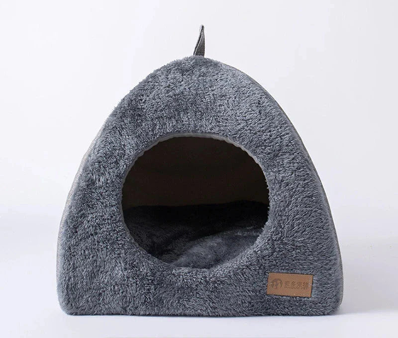 Maison pour Chat Fermée en Velours - Confort Ultime et Design Douillet