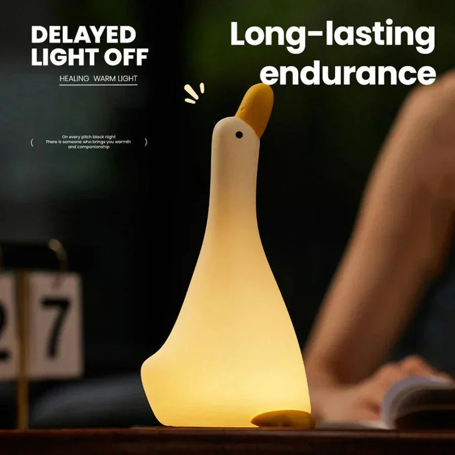 Lampe de Nuit Canard en Silicone - Éclairage Doux et Amusant pour Enfants