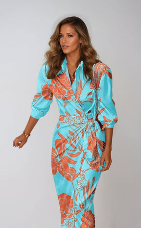 Robe Maxi Élégante Imprimé Abstrait - Style Chic et Confort Optimal