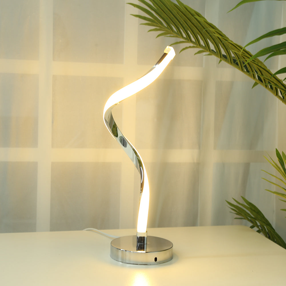 Lampe de Bureau LED Spiral - Design Élégant et Économe en Énergie