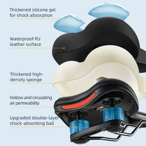 Selle de Vélo Ergonomique - Confort et Absorption des Chocs
