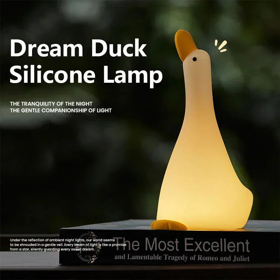 Lampe de Nuit Canard en Silicone - Éclairage Doux et Amusant pour Enfants