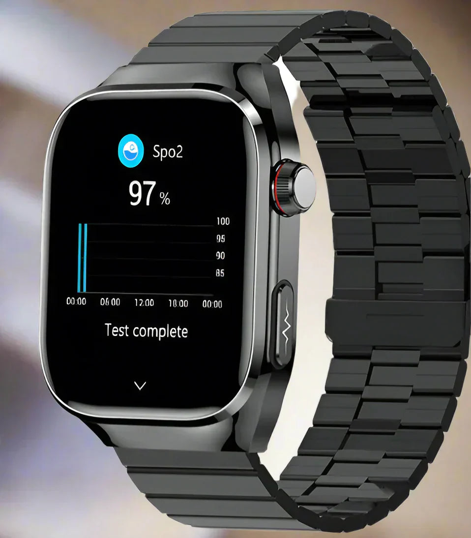 Montre Connectée Santé avec Suivi ECG - Écran AMOLED 2,04 Pouces Étanche