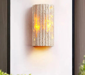 Applique Murale Minimaliste en Pierre - Éclairage Durable et Énergétiquement Efficace