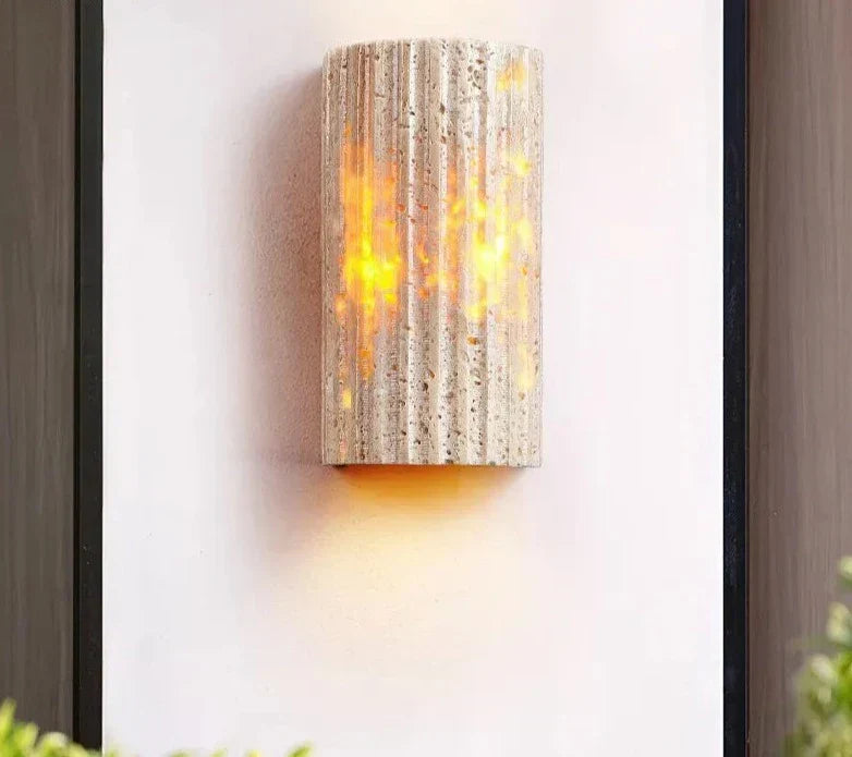 Applique Murale Minimaliste en Pierre - Éclairage Durable et Énergétiquement Efficace