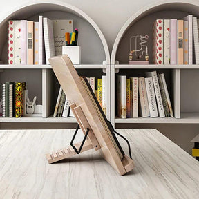 Support de Lecture en Bois - Réglable et Pliable pour Confort Ultime