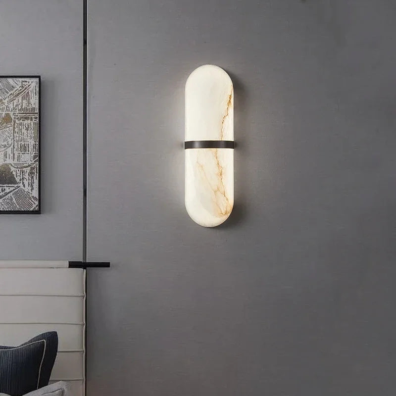 Applique Murale Scandinave en Marbre - Design Luxueux et Énergétiquement Efficace