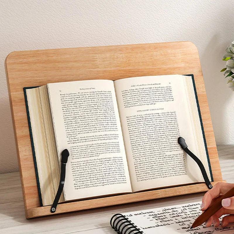 Support de Lecture en Bois - Réglable et Pliable pour Confort Ultime