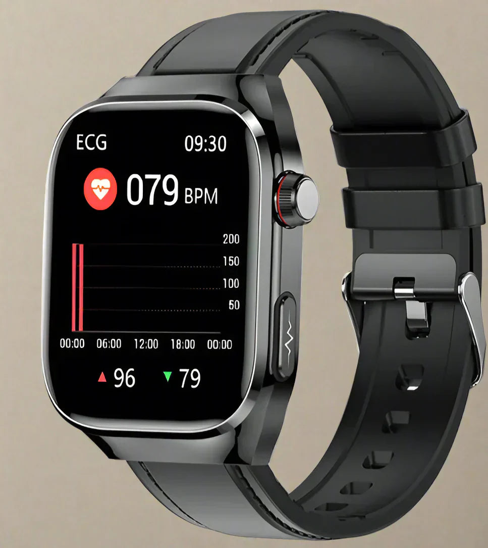 Montre Connectée Santé Avancée - Suivi ECG et Sucre Sanguin