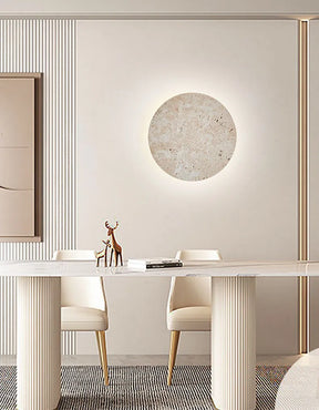 Applique Murale en Travertin - Éclairage LED Élégant et Durable