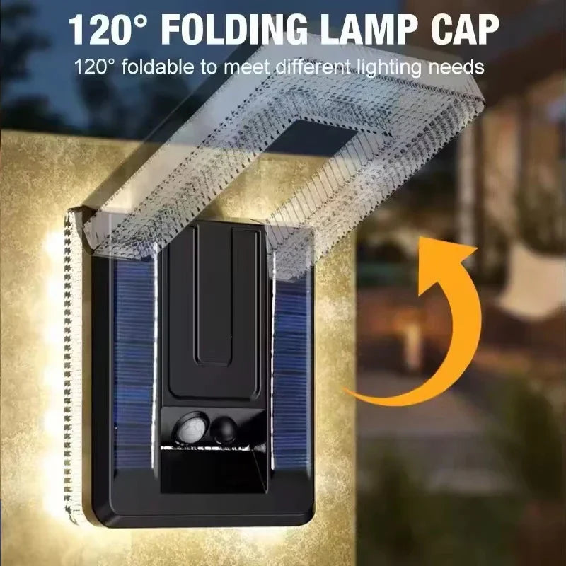 Lampe Murale Solaire LED - Capteur de Mouvement Étanche et Réglable