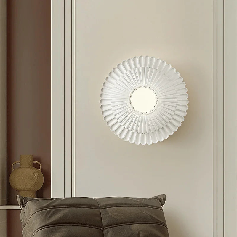 Applique Murale Ronde en Résine - Éclairage Élégant et Énergétiquement Efficace