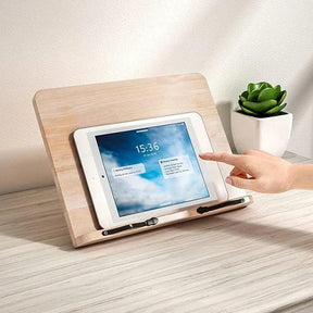 Support de Lecture en Bois - Réglable et Pliable pour Confort Ultime