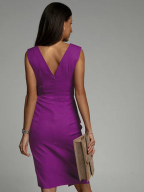 Robe Mini Élégante pour Femmes - Décolleté en V et Bretelles Spaghetti